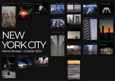 A photo gallery demo, showing items on multiple tracks