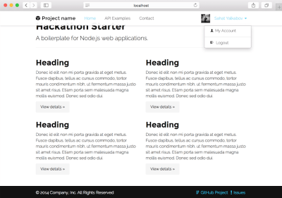 A kickstarter for Node.js applications