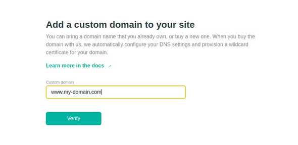 Add custom domain